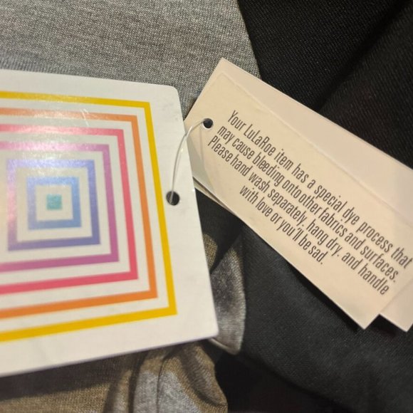 Lularoe Julia Womens Fitted Sheath Dress Heather Gray Black Sleeves Size S NWT - Picture 5 of 6